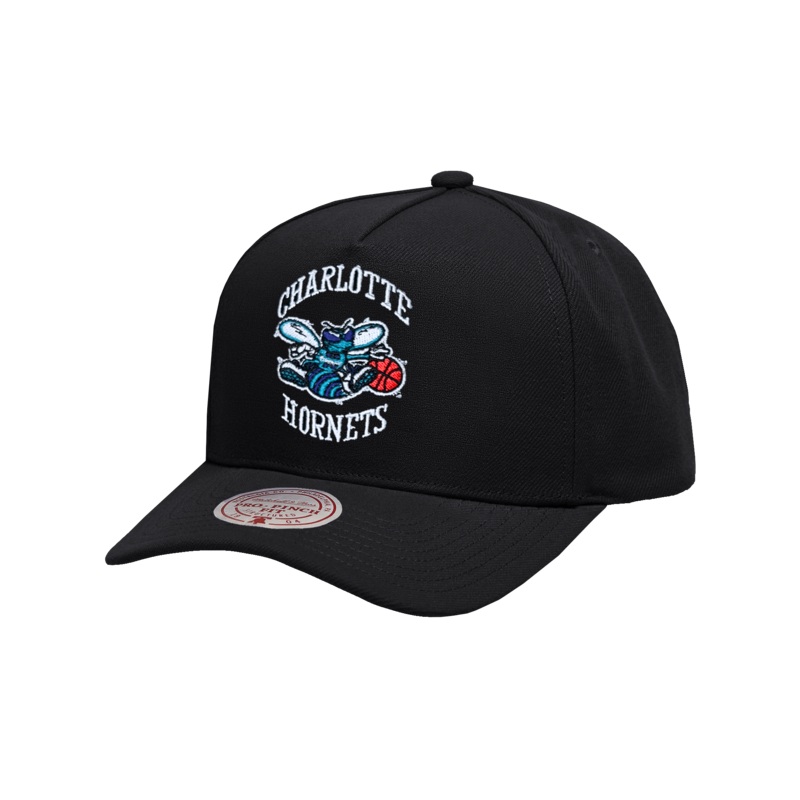 Charlotte Hornets Mitchell & Ness NBA HWC Pro Pinch Snapback Hat – Black