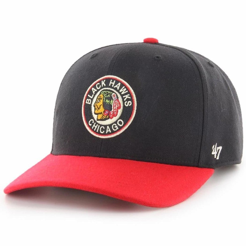 Chicago Blackhawks 47 NHL 2T Vintage MVP DP Pre-Curved Snapback Hat – Black