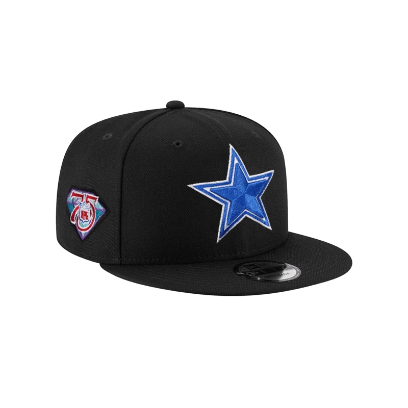 Dallas Cowboys New Era NFL 75th Ann Patch 9FIFTY Snapback Hat – Black