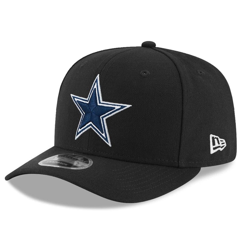 Dallas Cowboys New Era NFL Team Binder Pre-Curved 9FIFTY Snapback Hat – Black