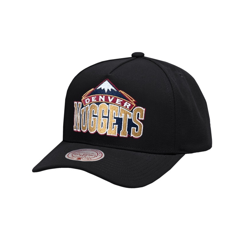 Denver Nuggets Mitchell & Ness NBA HWC Pro Pinch Snapback Hat – Black