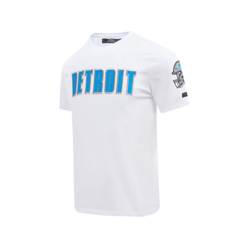 Detroit Lions Pro Standard NFL Classic Chenille Flex T-Shirt – White