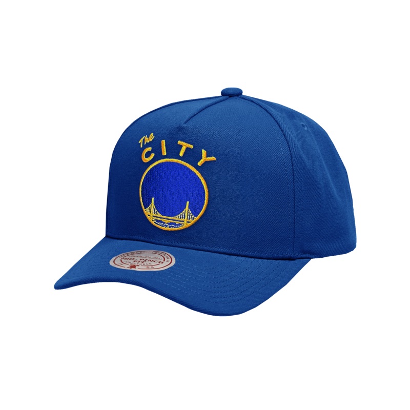 Golden State Warriors Mitchell & Ness NBA HWC Pro Pinch Snapback Hat – Blue