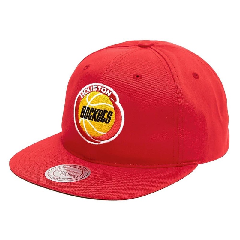 Houston Rockets Mitchell & Ness NBA Logo Deadstock Snapback Hat – Red