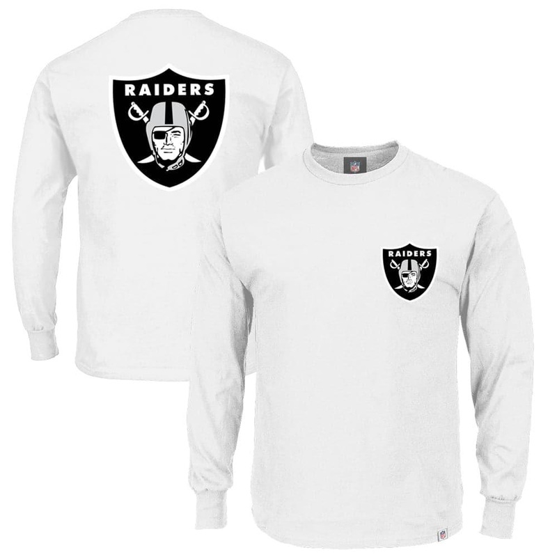 Las Vegas Raiders Majestic NFL Levare Long Sleeve T-Shirt – White