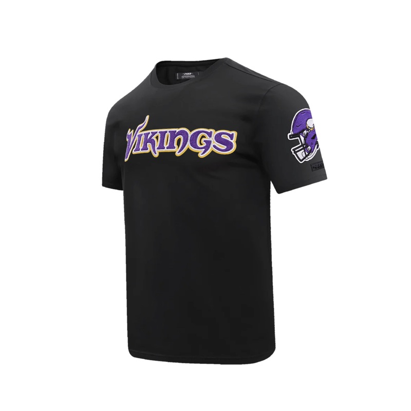 Minnesota Vikings Pro Standard NFL Classic Chenille Flex T-Shirt – Black