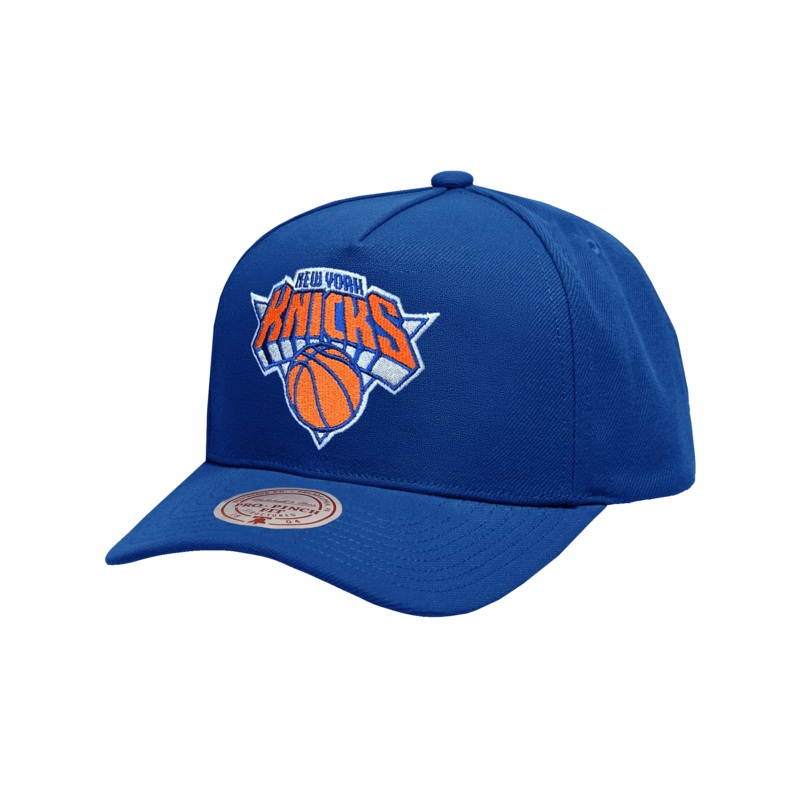New York Knicks Mitchell & Ness NBA HWC Pro Pinch Snapback Hat – Blue