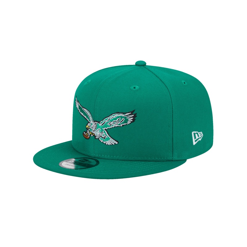 Philadelphia Eagles New Era NFL Throwback 9FIFTY Snapback Hat – Kelly Green