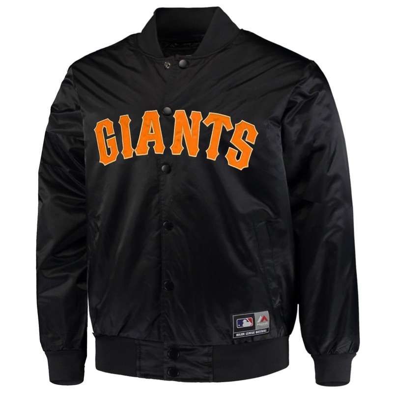 San Francisco Giants Majestic MLB Team Bomber Jacket- Black