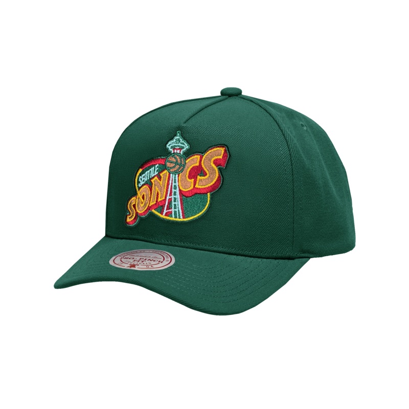 Seattle Supersonics Mitchell & Ness NBA HWC Pro Pinch Snapback Hat – Green