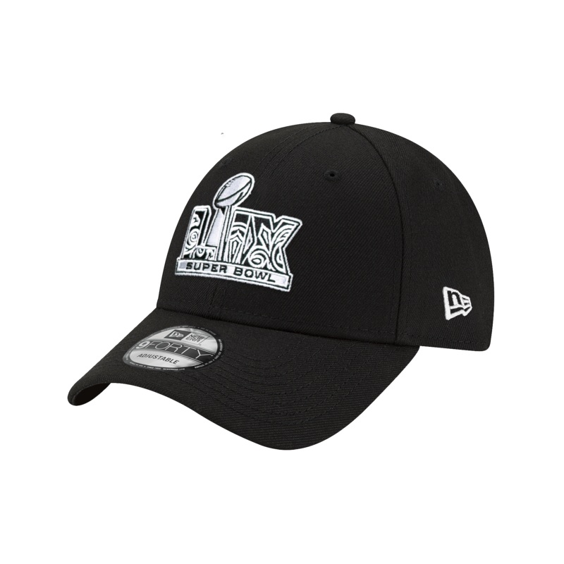 Super Bowl LIX New Era NFL BW Logo 9FORTY Snapback Hat – Black