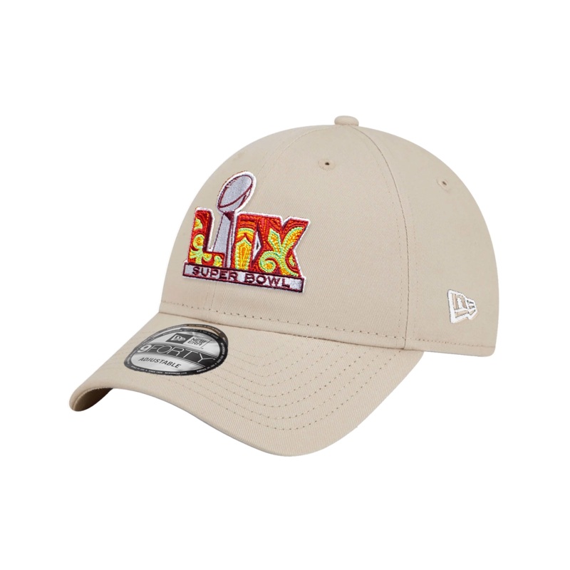 Super Bowl LIX New Era NFL BW Logo 9FORTY Snapback Hat – Stone