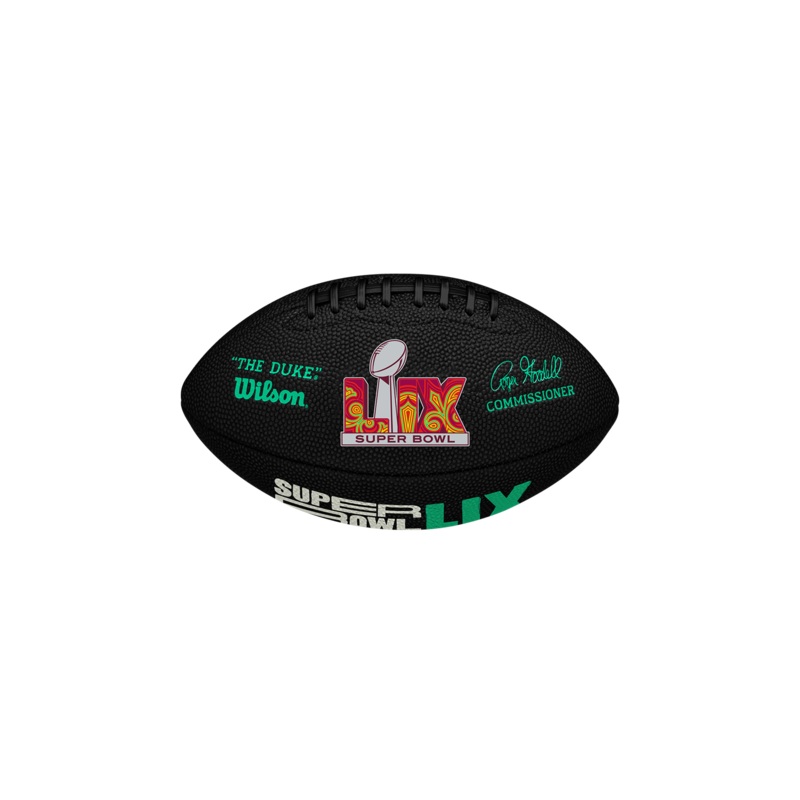 Super Bowl LIX Wilson NFL Mini Size Logo Soft Touch Football – Black