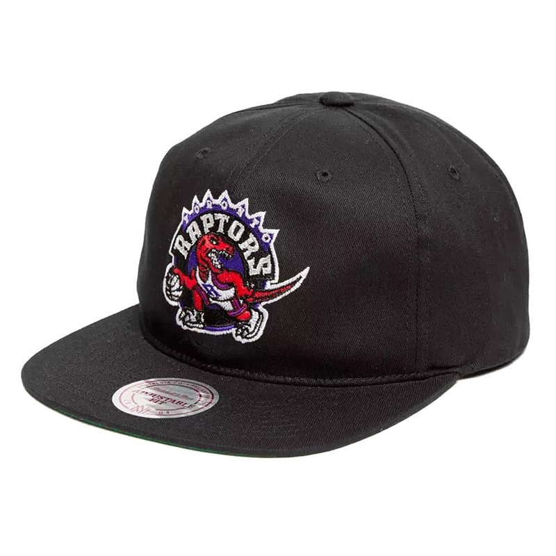 Toronto Raptors Mitchell & Ness NBA Logo Deadstock Snapback Hat – Black