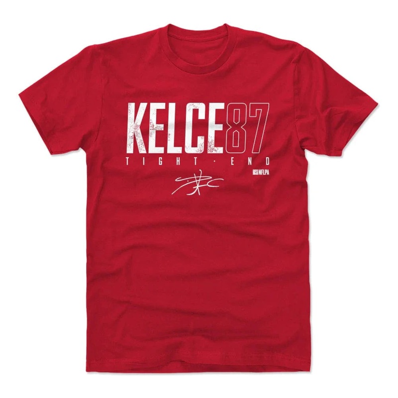 Travis Kelce Kansas City Chiefs 500 Level NFL Elite T-Shirt – Red