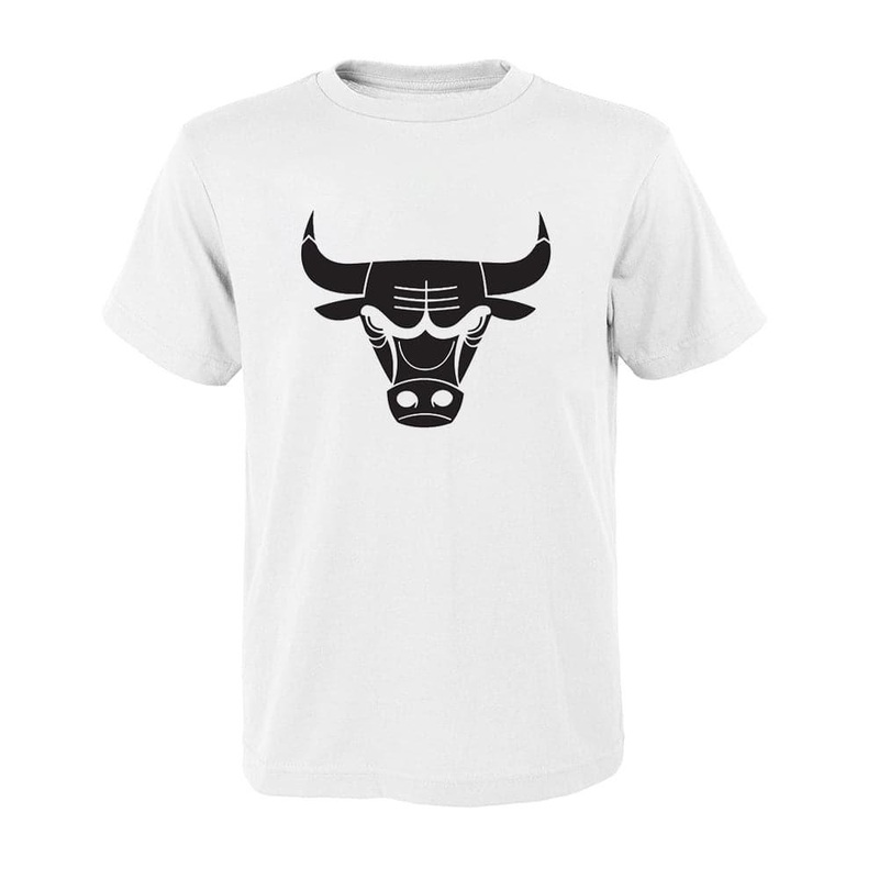 Youths Chicago Bulls Outerstuff NBA White Out Logo T-Shirt – White