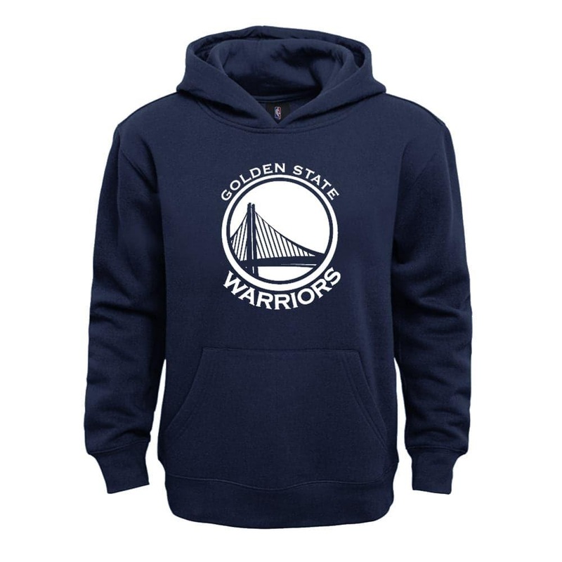 Youths Golden State Warriors Outerstuff NBA White Out Logo Hoodie Jumper – Navy