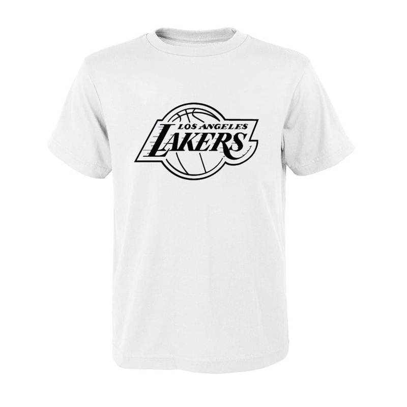 Youths Los Angeles Lakers Outerstuff NBA White Out Logo T-Shirt – White