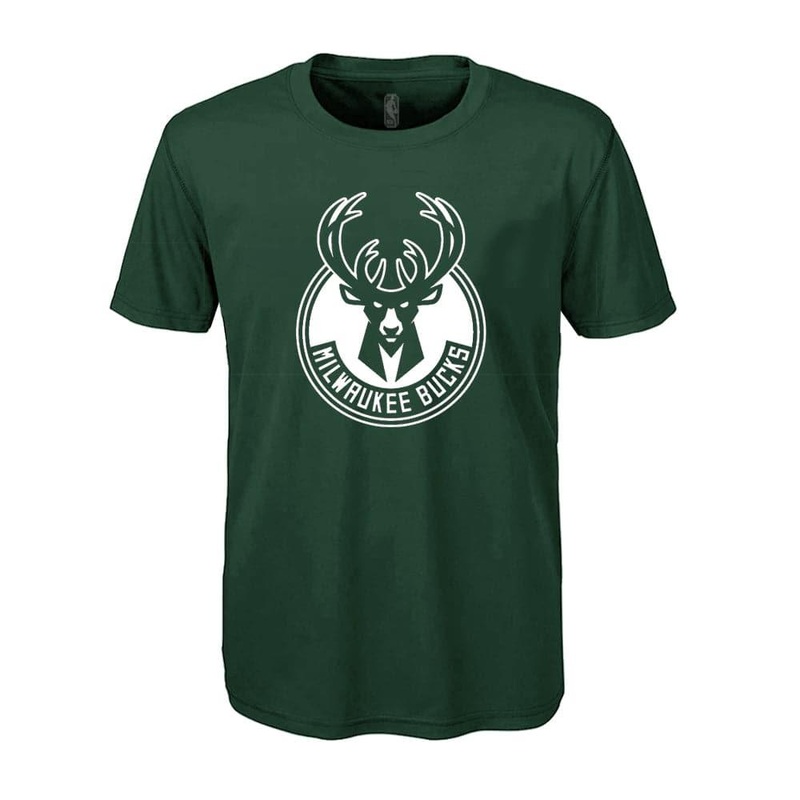 Youths Milwaukee Bucks Outerstuff NBA White Out Logo T-Shirt – Green