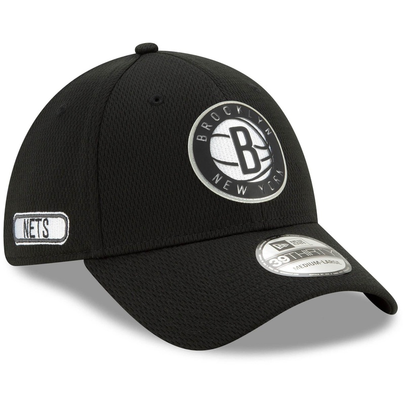 Brooklyn Nets New Era NBA 2020 Back Half 39THIRTY Flex Fit Curve Hat – Black