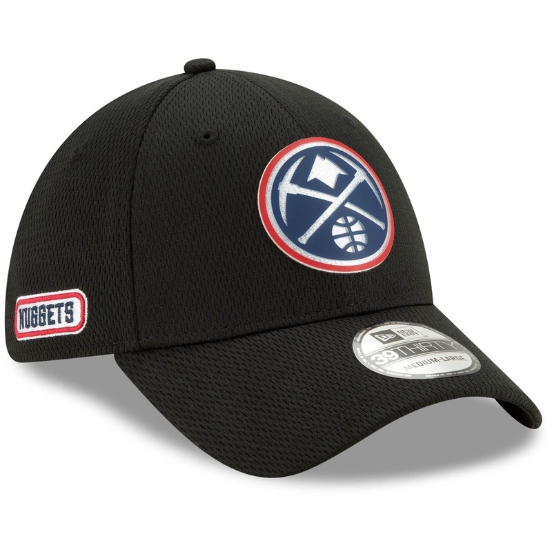 Denver Nuggets New Era NBA 2020 Back Half 39THIRTY Flex Fit Curve Hat – Black