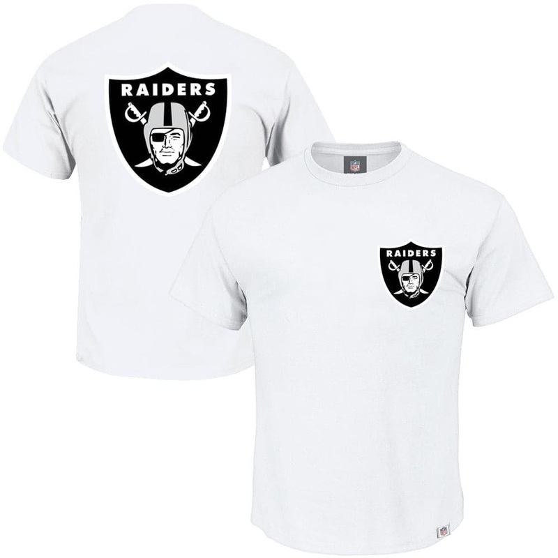 Las Vegas Raiders Majestic NFL Jeaner Logo T-Shirt – White