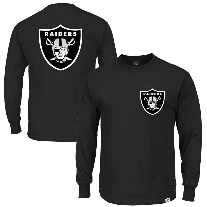 Las Vegas Raiders Majestic NFL Levare Long Sleeve T-Shirt – Black