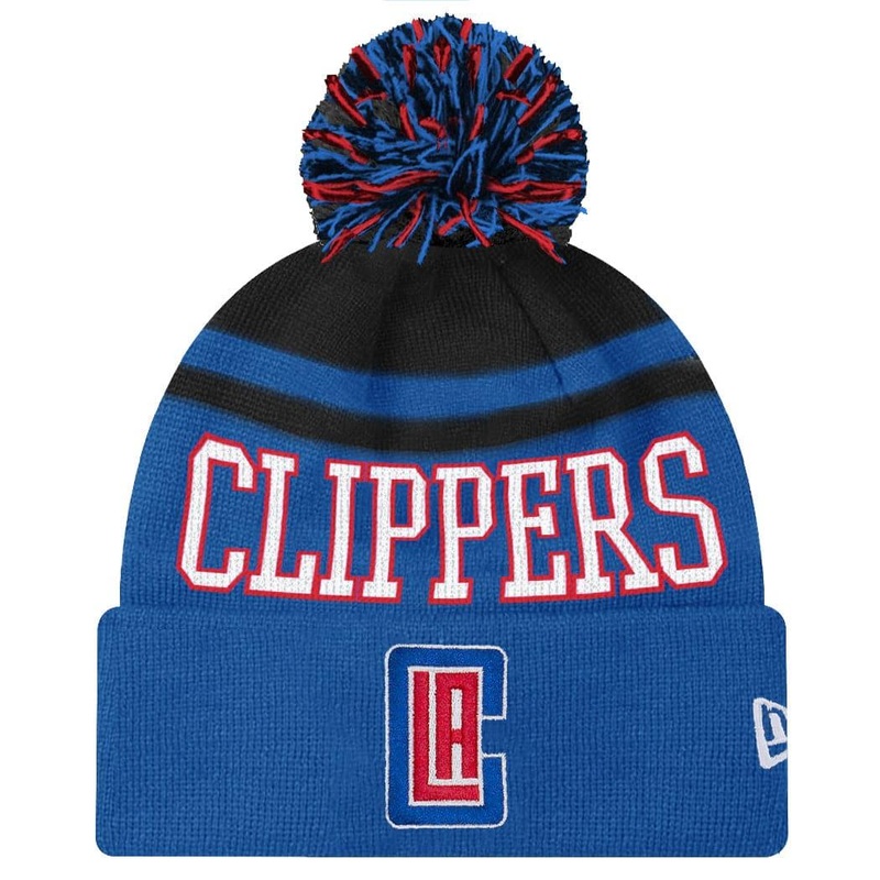 Los Angeles Clippers New Era NBA Team Court Knit Pom Beanie – Blue