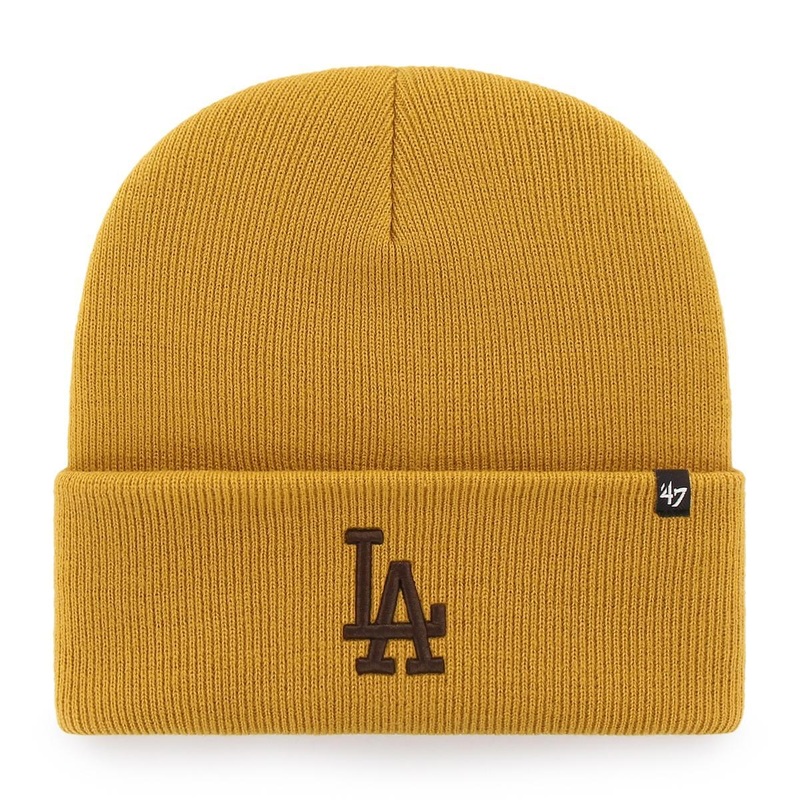 Los Angeles Dodgers ’47 MLB Haymaker Raised Cuff Knit Beanie – Wheat