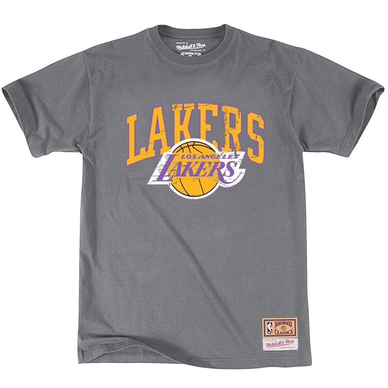 Los Angeles Lakers Mitchell & Ness NBA Hat Hook T-Shirt – Grey