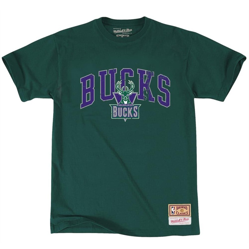 Milwaukee Bucks Mitchell & Ness NBA Hat Hook T-Shirt – Green