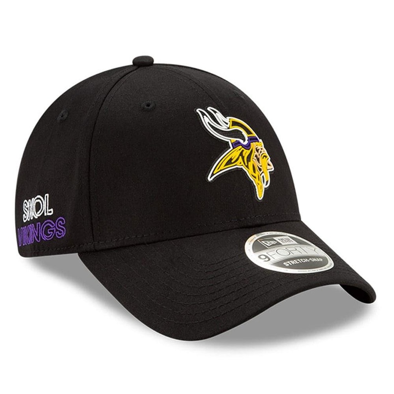 Minnesota Vikings New Era NFL 2020 Draft 9FORTY Stretch Snapback Curve Hat – Black