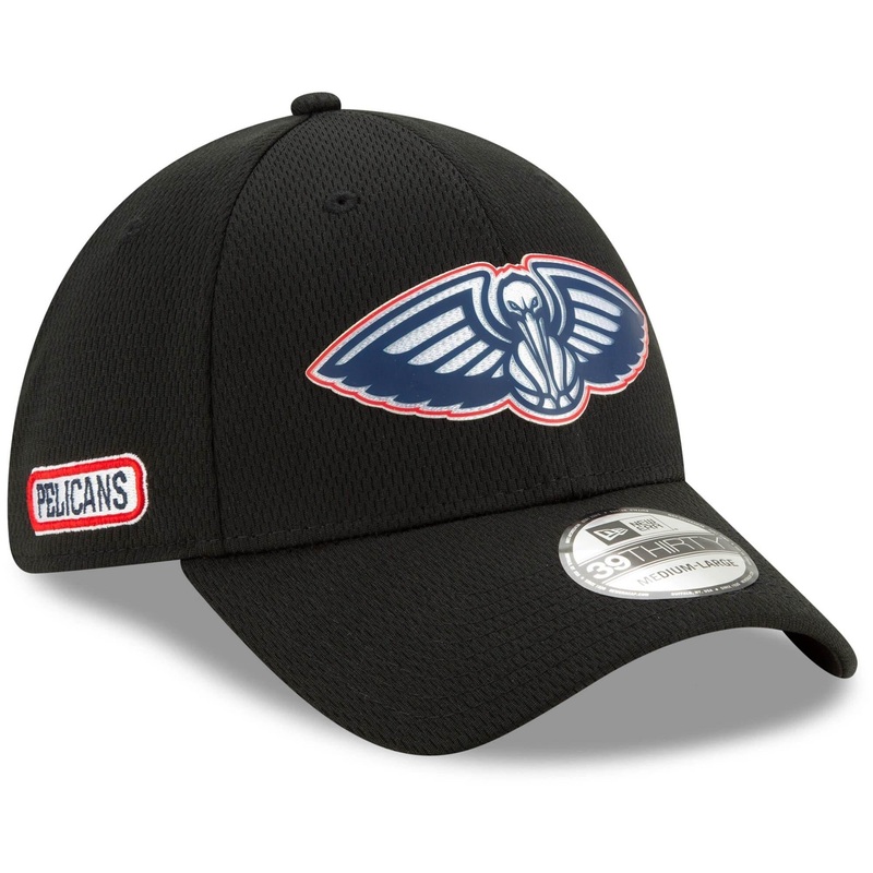 New Orleans Pelicans New Era NBA 2020 Back Half 39THIRTY Flex Fit Curve Hat – Black