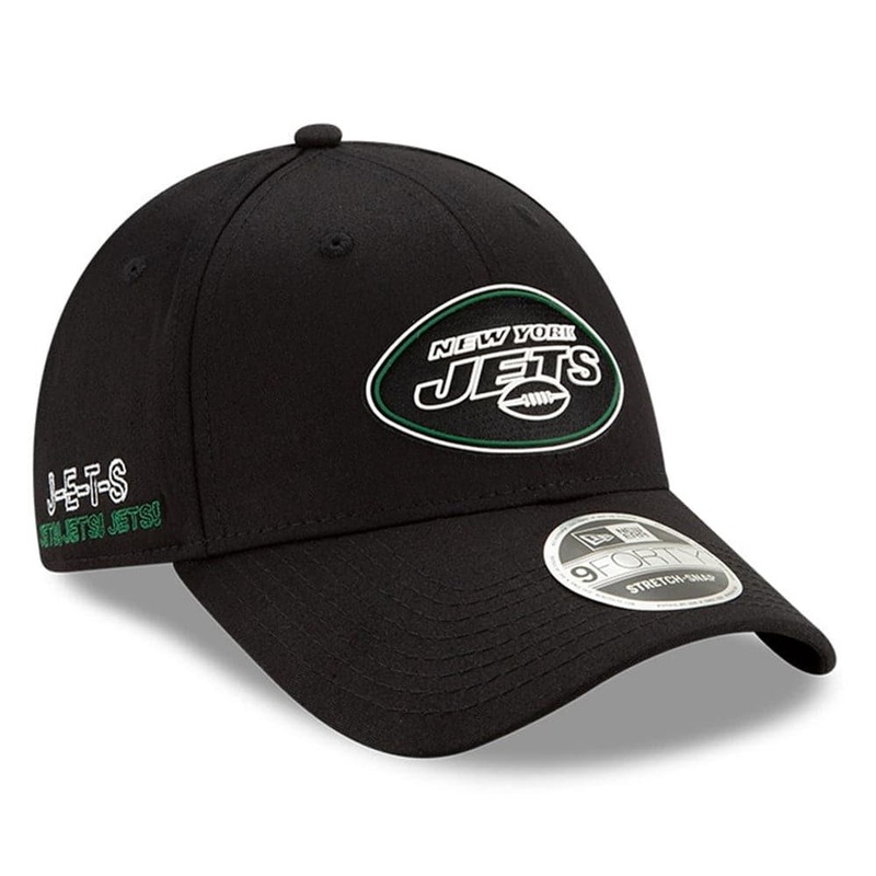 New York Jets New Era NFL 2020 Draft 9FORTY Stretch Snapback Curve Hat – Black