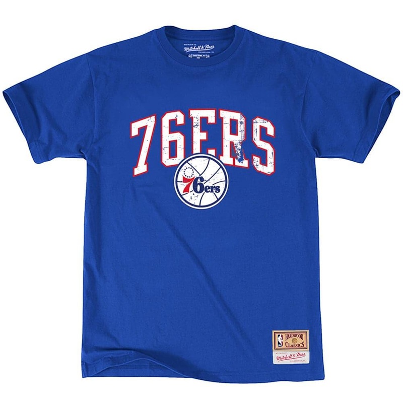 Philadelphia 76ers Mitchell & Ness NBA Hat Hook T-Shirt – Blue