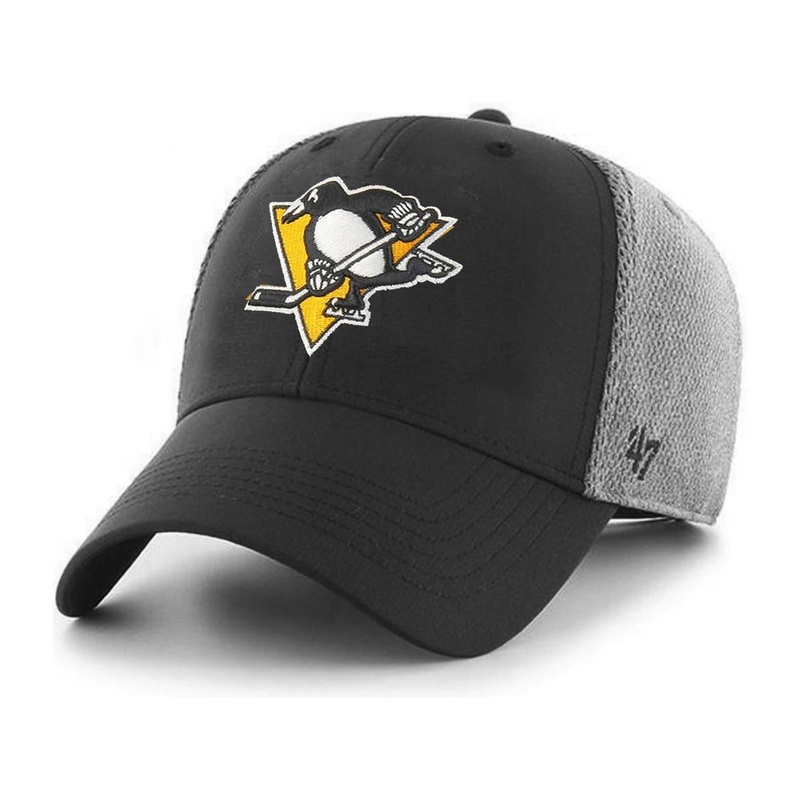 Pittsburgh Penguins ’47 NHL Wycliff Contender Stretch Fit Curve Hat – Black