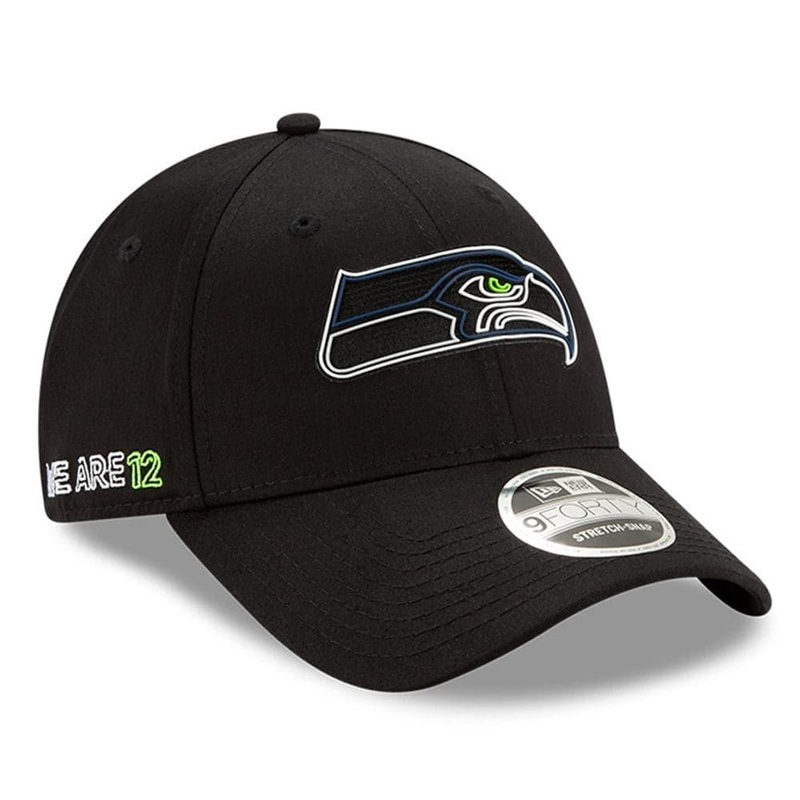 Seattle Seahawks New Era NFL 2020 Draft 9FORTY Stretch Snapback Curve Hat – Black