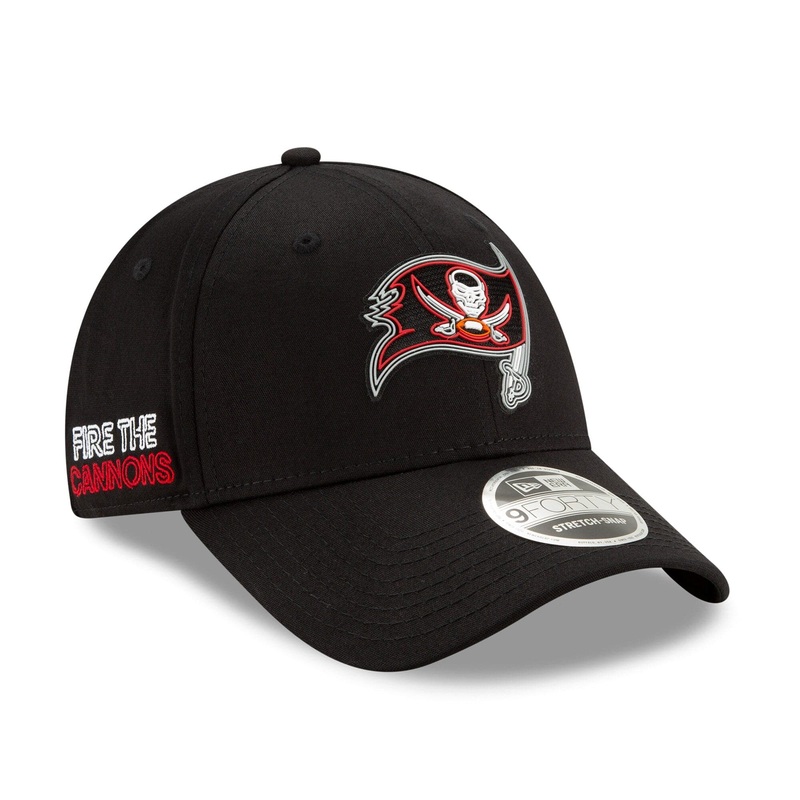 Tampa Bay Buccaneers New Era NFL 2020 Draft 9FORTY Stretch Snapback Curve Hat – Black