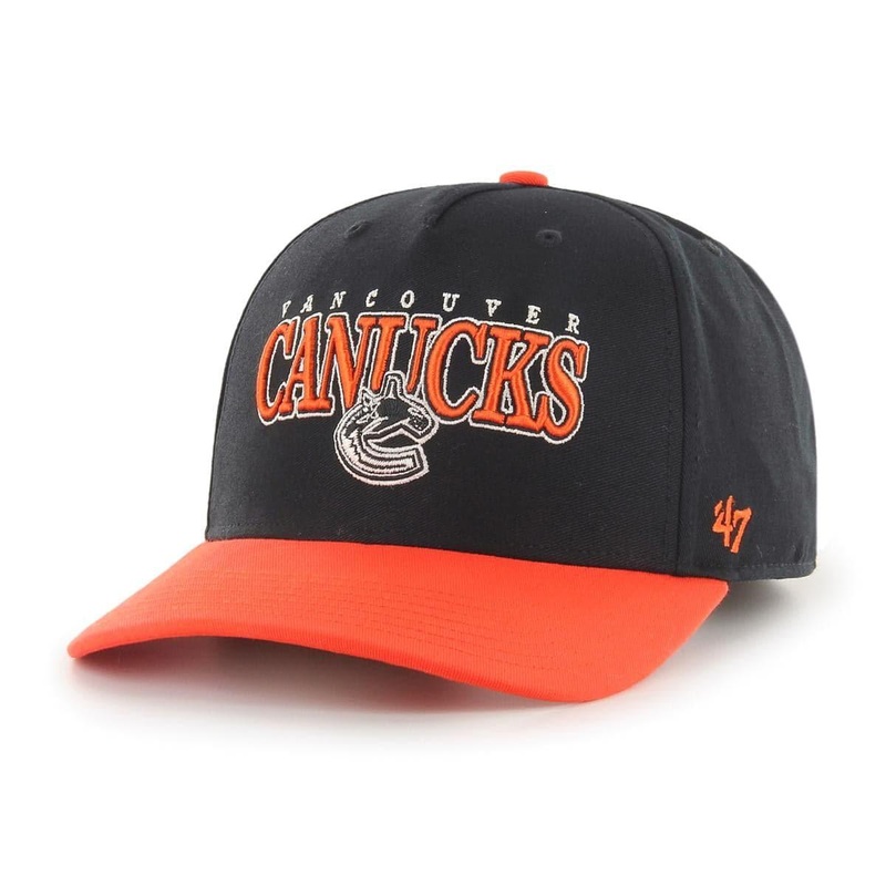 Vancouver Canucks 47 NHL Gojo MVP DP Pre-Curved Snapback Hat – Black