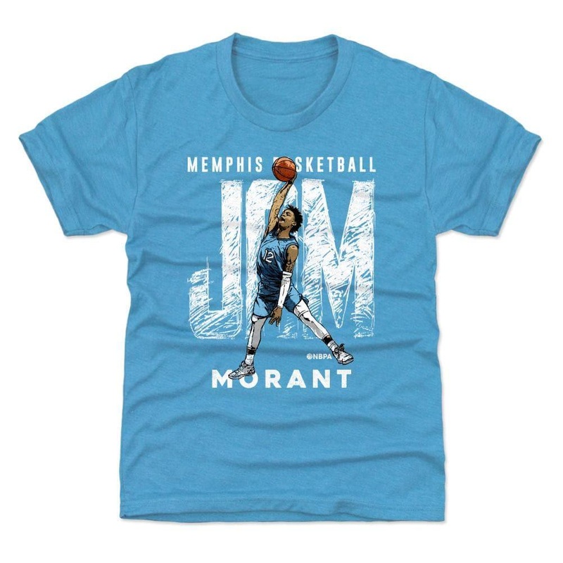 Youths Ja Morant Memphis Grizzlies 500 Level NBA Slam Tri-Bend T-Shirt – Blue