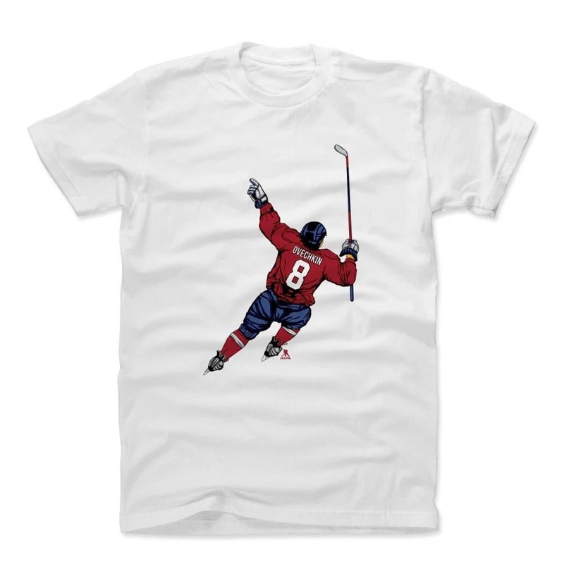 Alex Ovechkin Washington Capitals 500 Level NHL Celebration T-Shirt – White