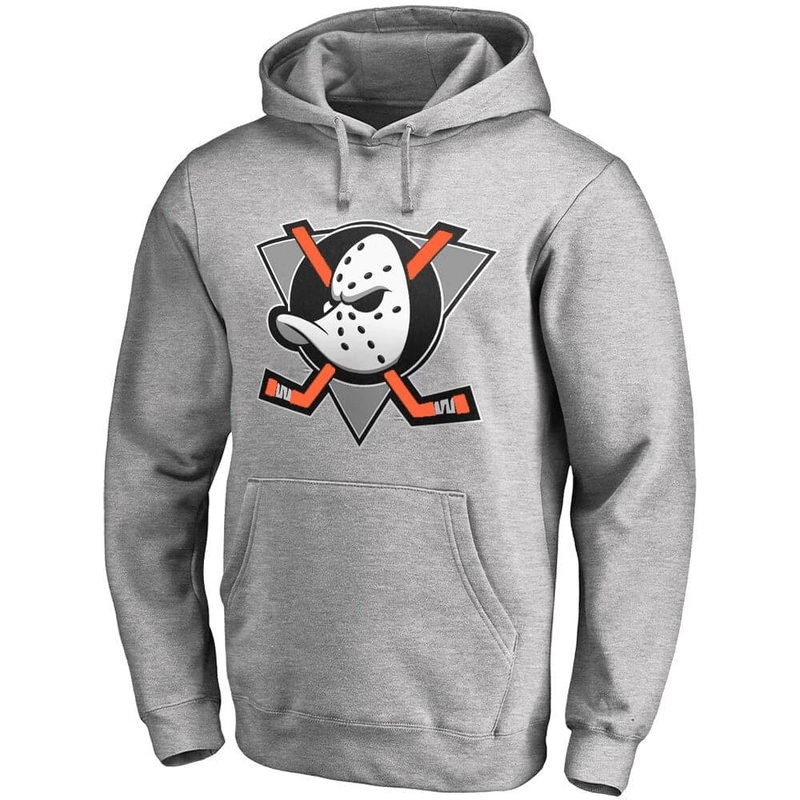Anaheim Mighty Ducks NHL Team Logo Hoodie Jumper – Grey