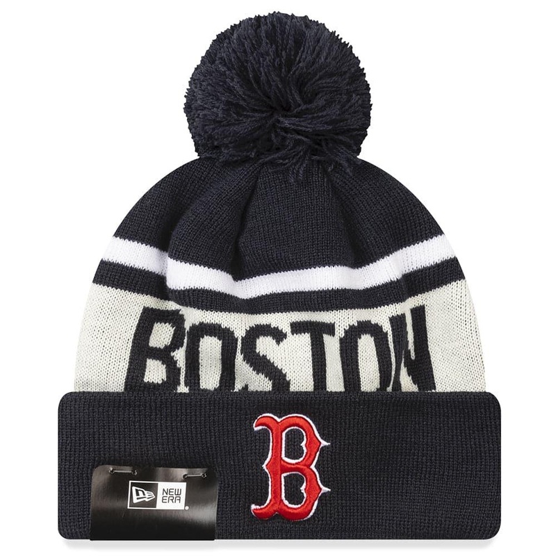 Boston Red Sox New Era MLB Team Stone Stripe Knit Beanie – Navy