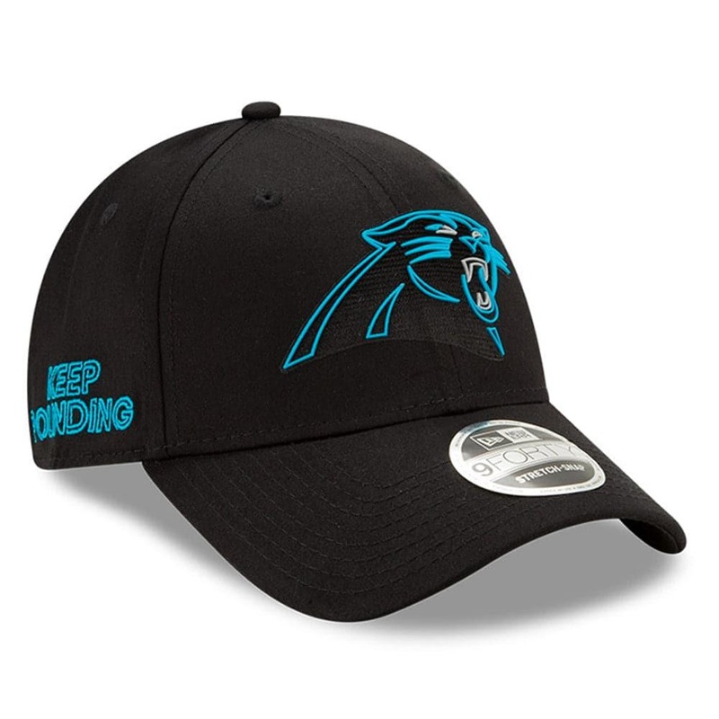 Carolina Panthers New Era NFL 2020 Draft 9FORTY Stretch Snapback Curve Hat – Black