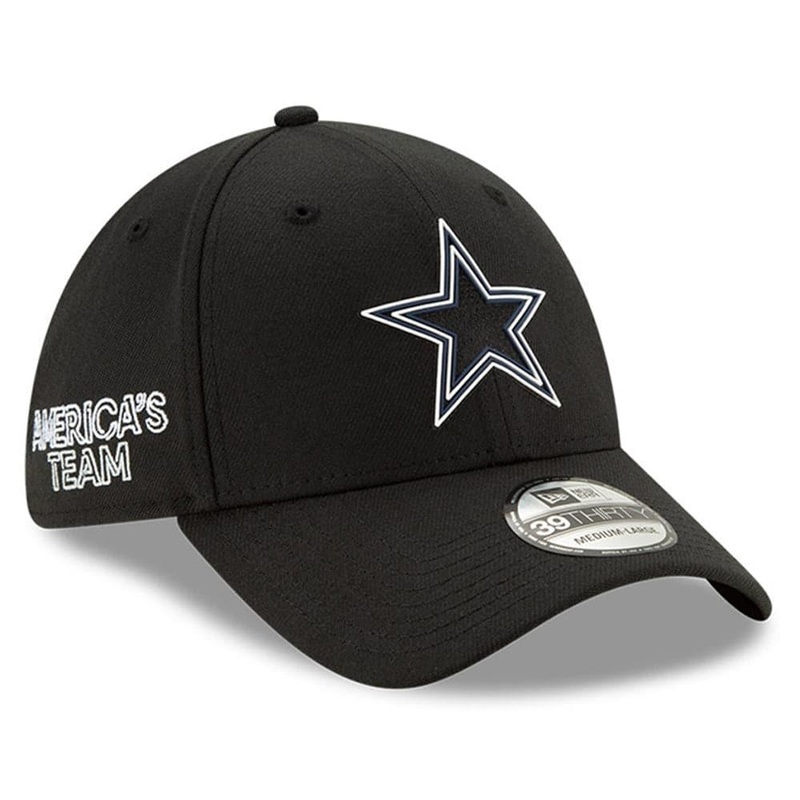 Dallas Cowboys New Era NFL 2020 Draft 39THIRTY Flex Fit Curve Hat – Black