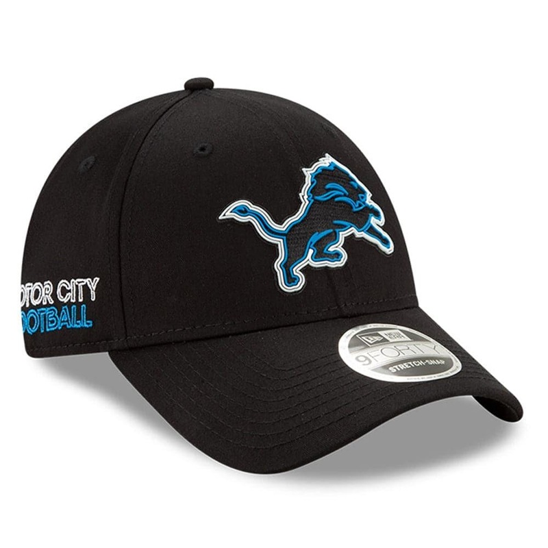 Detroit Lions New Era NFL 2020 Draft 9FORTY Stretch Snapback Curve Hat – Black