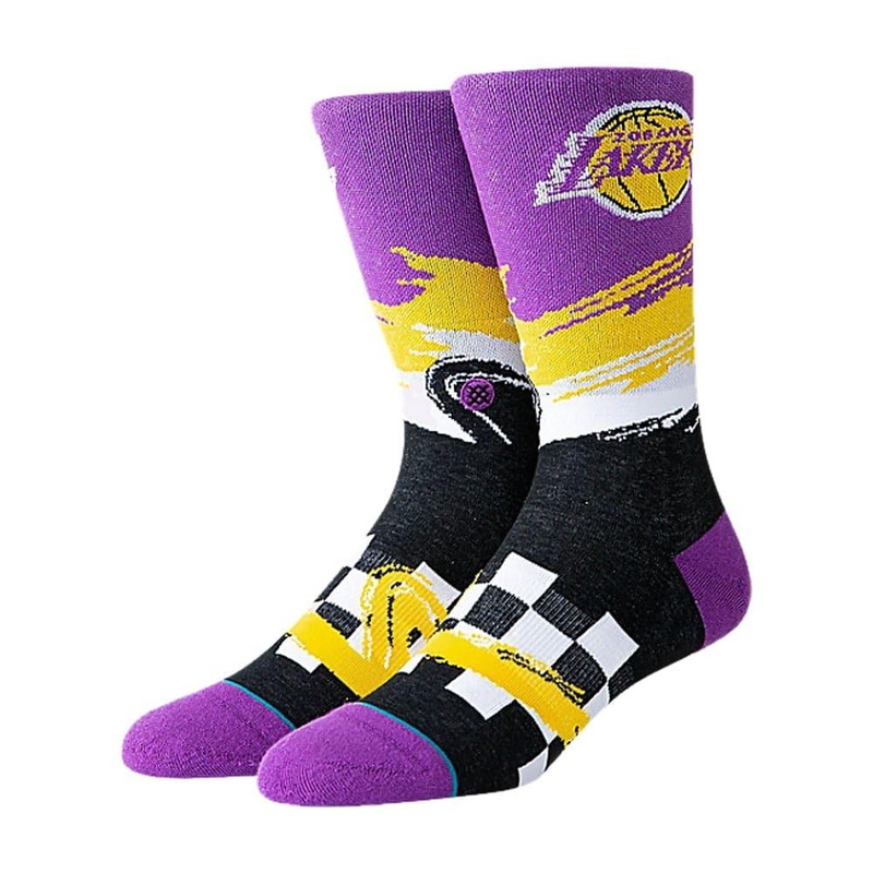 Los Angeles Lakers Stance NBA Wave Racer Crew Socks – Purple/Black