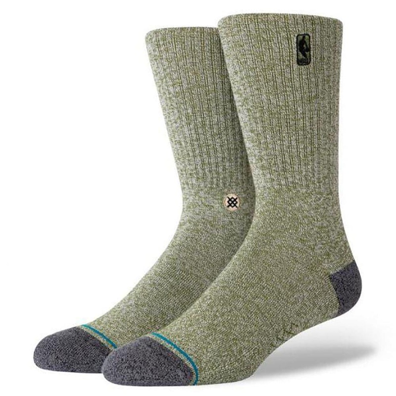 NBA Logoman Stance Crew Socks – Army Green Marle