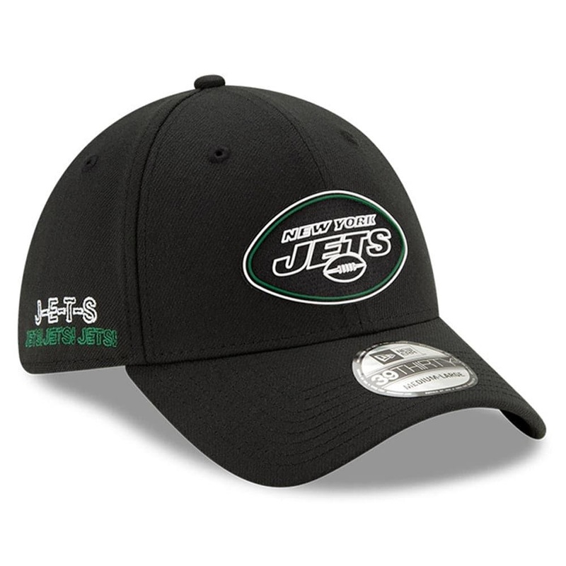 New York Jets New Era NFL 2020 Draft 39THIRTY Flex Fit Curve Hat – Black