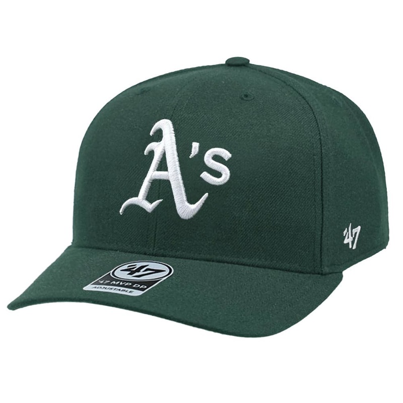 Oakland Athletics 47 MLB Team MVP DP Pre-Curved Snapback Hat – Green